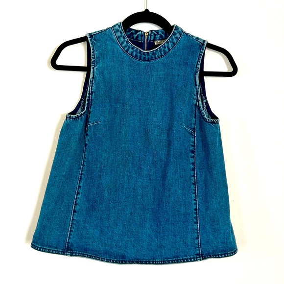 Holding Horses Blue Denim Swing Top from Anthropologie - Size 0 - Picture 2 of 3